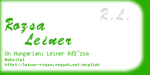 rozsa leiner business card